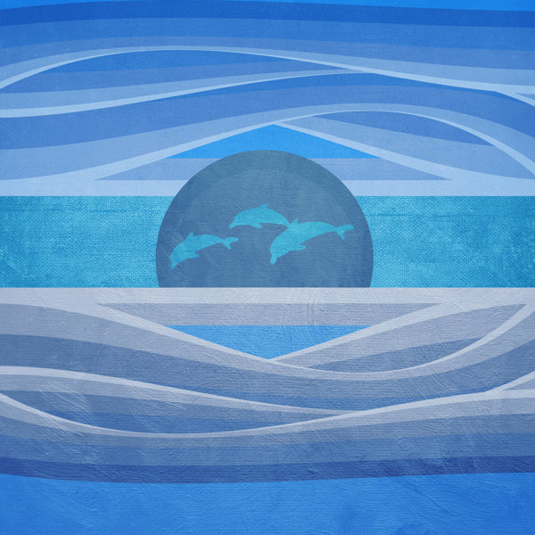 Orren Ellis Dolphins Love by Wrapped Canvas Painting Wayfair